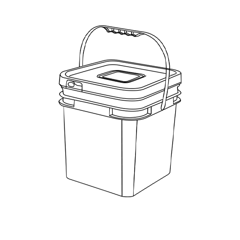 正方形开口桶系列（1L–25L）