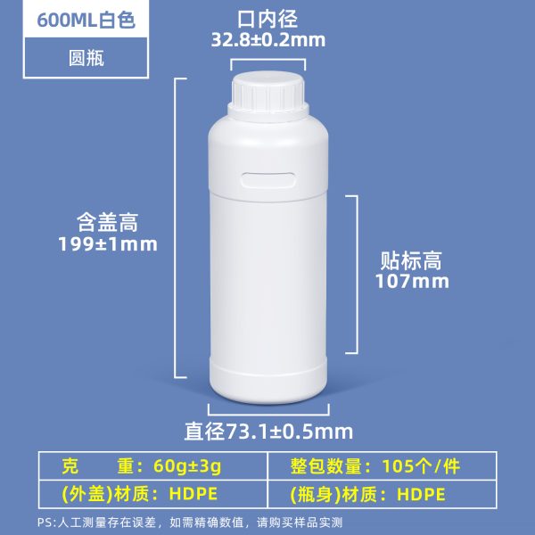 常规PE圆瓶系列（100ml–1000ml）
